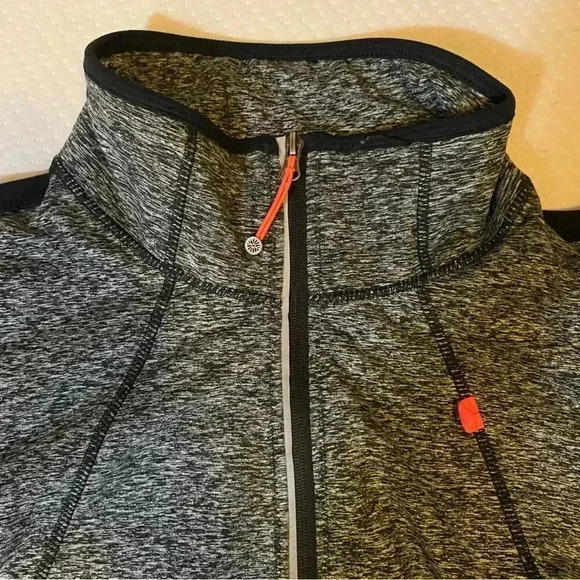 AVE Leisure Jacket Full Zip Black/Gray Hot Pink Accents Front Pockets 22/24 - Picture 2 of 16